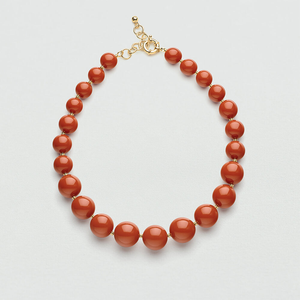 Agatha Collier ras du cou PALAIS ROYAL - Corail / Doré 02670409-128-TU