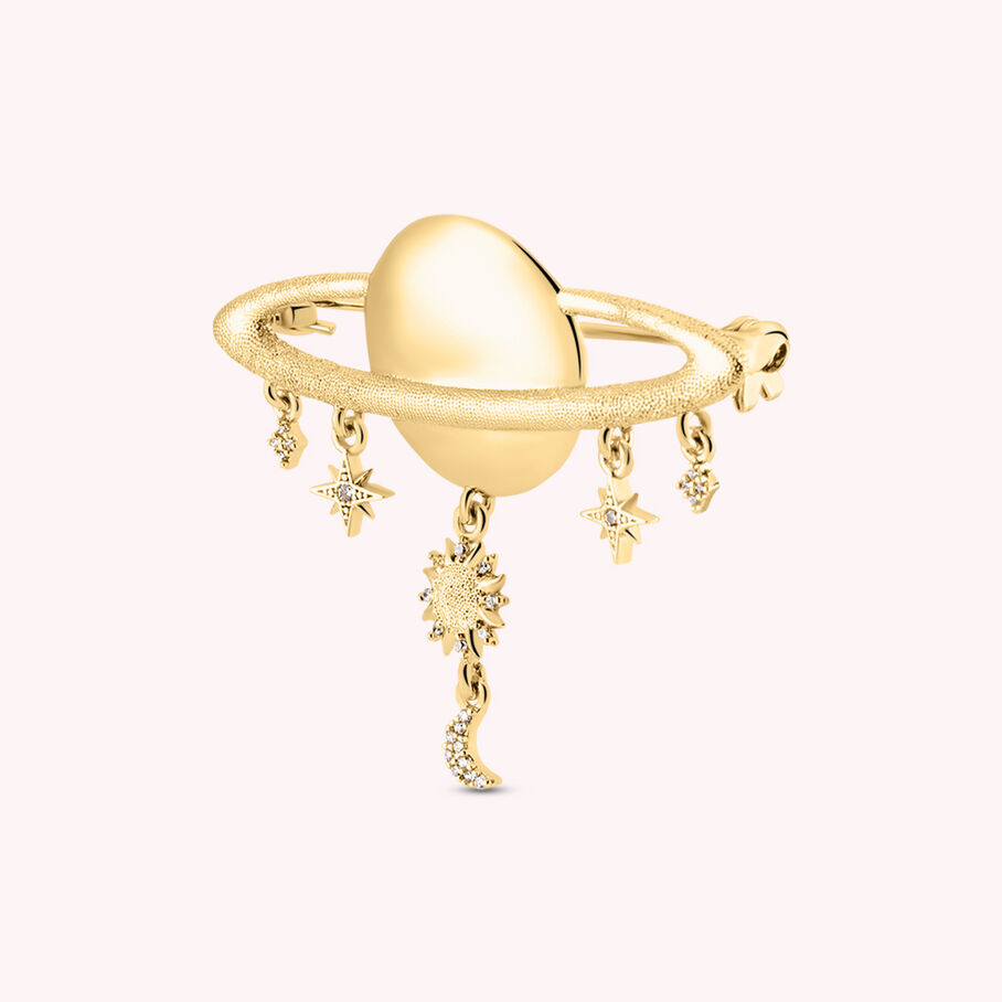 Broche BIGBANG - Cristal / Doré - Accessoires  | Agatha