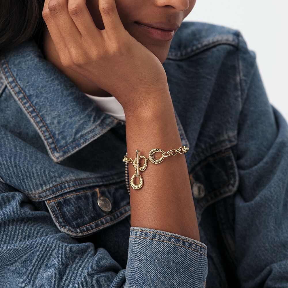 Bracelet souple TWIGGY - Doré - Bracelets fantaisie  | Agatha