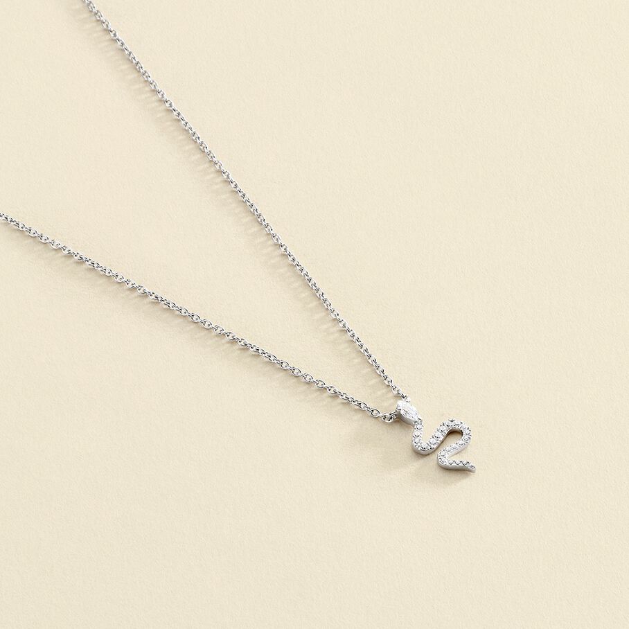 Collier ras du cou SNAKY - Cristal / Argenté - Colliers  | Agatha