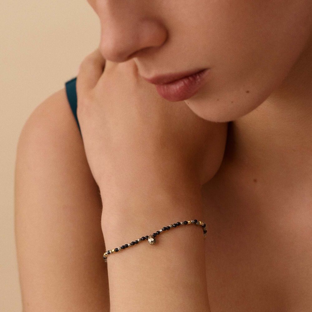 Bracelet souple DIAMONDS - Gun - Bracelets fantaisie  | Agatha
