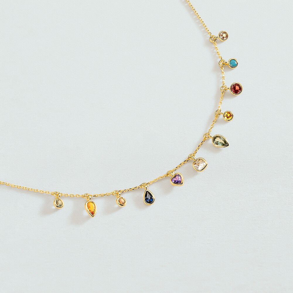 Collier ras du cou CANDY - Multicolore / Doré - Colliers fantaisie  | Agatha