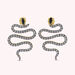Boucles d'oreilles pendantes SNAKY - Cristal / Gun - Boucles d'oreilles  | Agatha