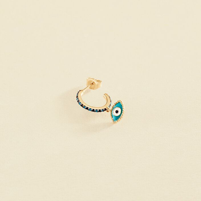 Piercing créole MIX& MATCH - Bleu / Argenté - Piercings  | Agatha