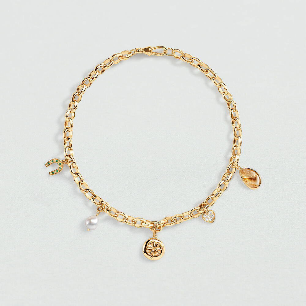 Collier ras du cou CHARMS - Multicolore / Doré - Colliers ras du cou  | Agatha