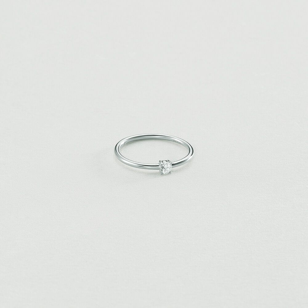 Bague fine SOL - Cristal / Argenté - Bagues avec pierre  | Agatha