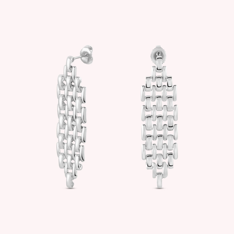 Boucles d'oreilles pendantes MINUIT - Argenté - Boucles d'oreilles  | Agatha