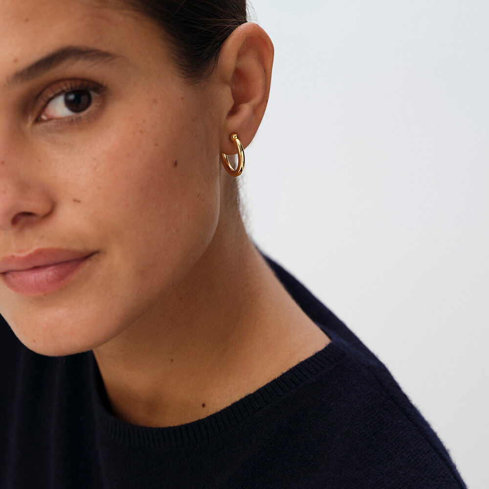 Boucles d'oreilles clips CR&Eacute;OLES PISTON - Dor&eacute; - Boucles d'oreilles clips  | Agatha