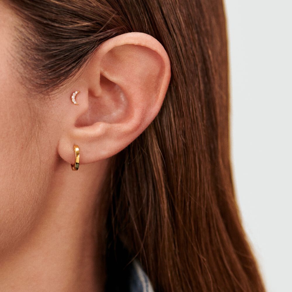 Piercing H&eacute;lix & Tragus PALOMA - Cristal / Dor&eacute; - Piercing H&eacute;lix & Tragus  | Agatha