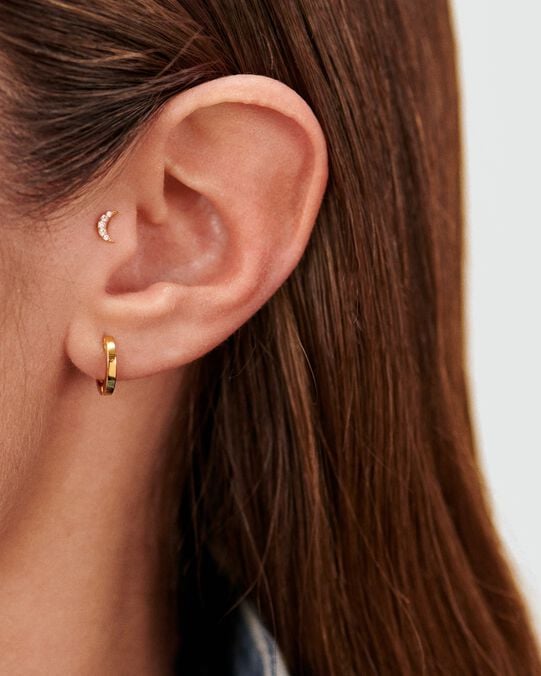 Piercing Hélix & Tragus PALOMA - Cristal / Doré - Piercing Hélix & Tragus  | Agatha Piercing Hélix & Tragus PALOMA - Cristal / Doré - Piercing Hélix & Tragus  | Agatha