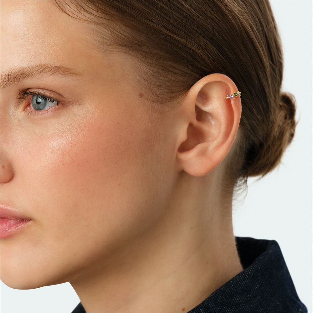 Earcuff PAV&Eacute; MIX & MATCH - Turquoise / Vert - Boucles d'oreilles  | Agatha