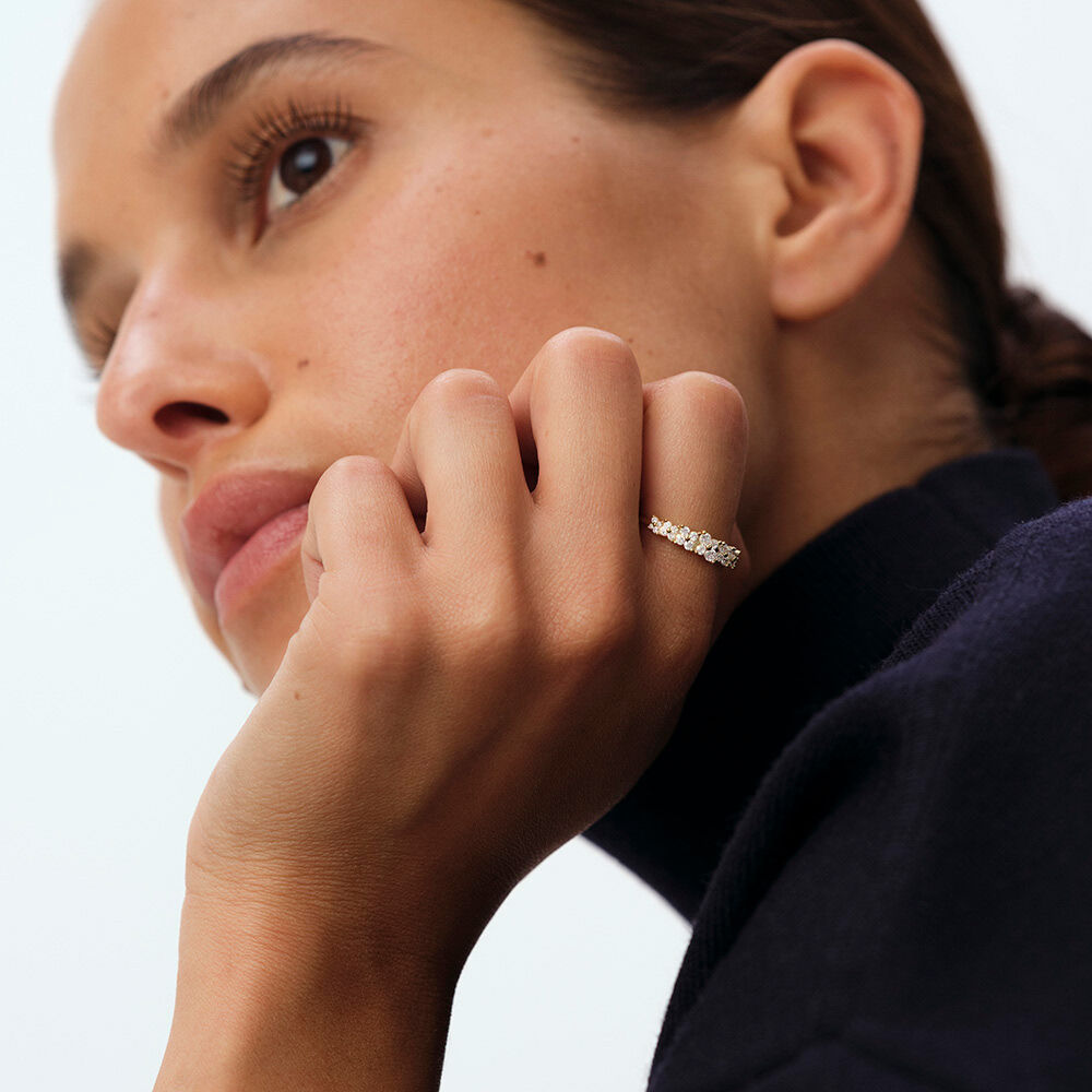 Bague fine BELOVED - Cristal / Dor&eacute; - Bagues fines  | Agatha