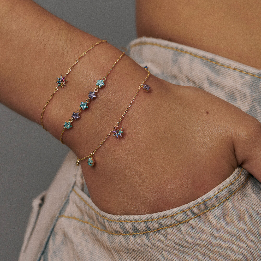 Bracelet double rang avec perles - doré, Bracelets, Sacha