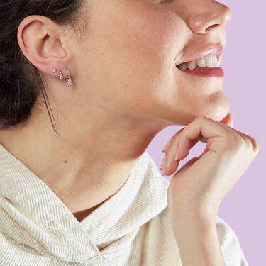 Piercing ear cuff SNAKY - Cristal / Argenté - Piercings  | Agatha