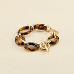 Bracelet souple ARIA - Ecaille / Doré - Bracelets  | Agatha