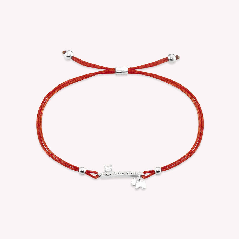 Bracelet cordon BRIGHTY - Cristal / Rouge - Bracelets  | Agatha