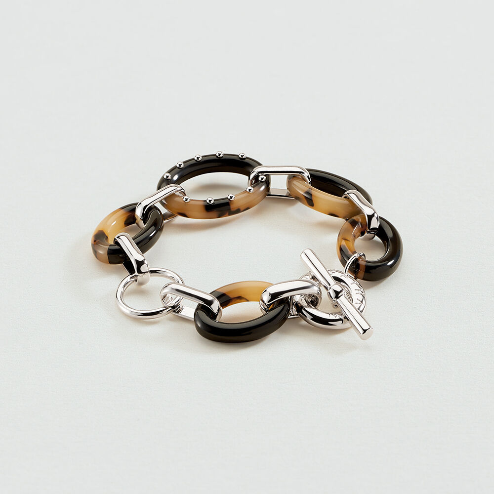 Bracelet souple ARIA - Ecaille / Noir - Bracelets fantaisie  | Agatha