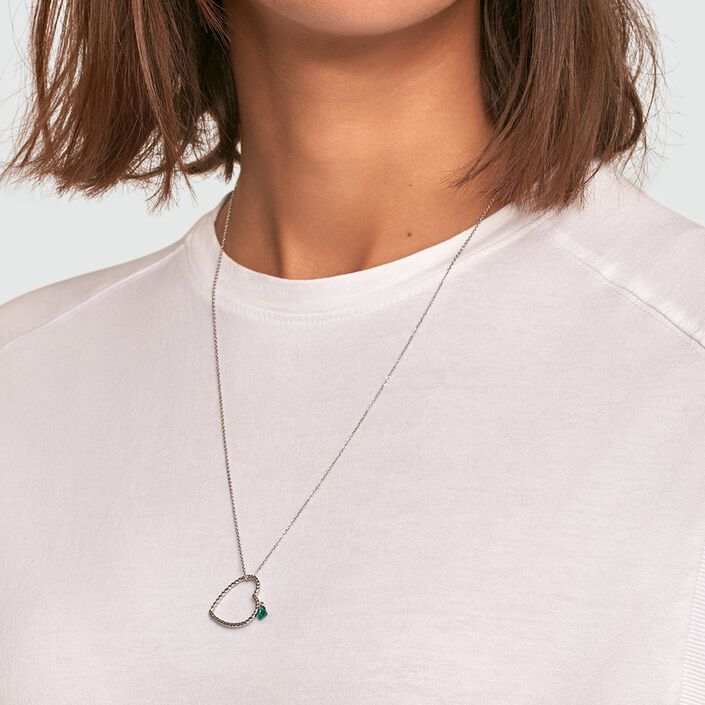 Collier mi-long BEGUIN - Vert / Argenté - Colliers  | Agatha