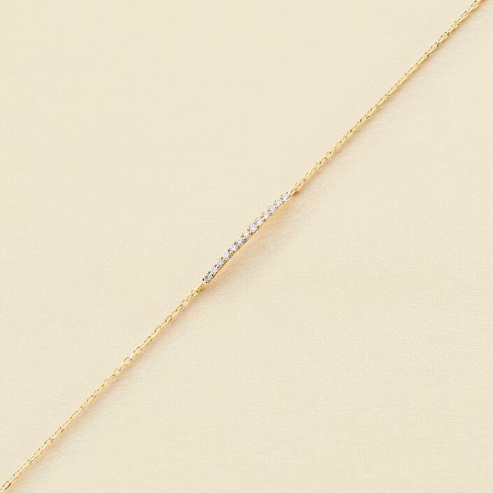Bracelet souple BARSHINE - Cristal / Doré - Bracelets  | Agatha