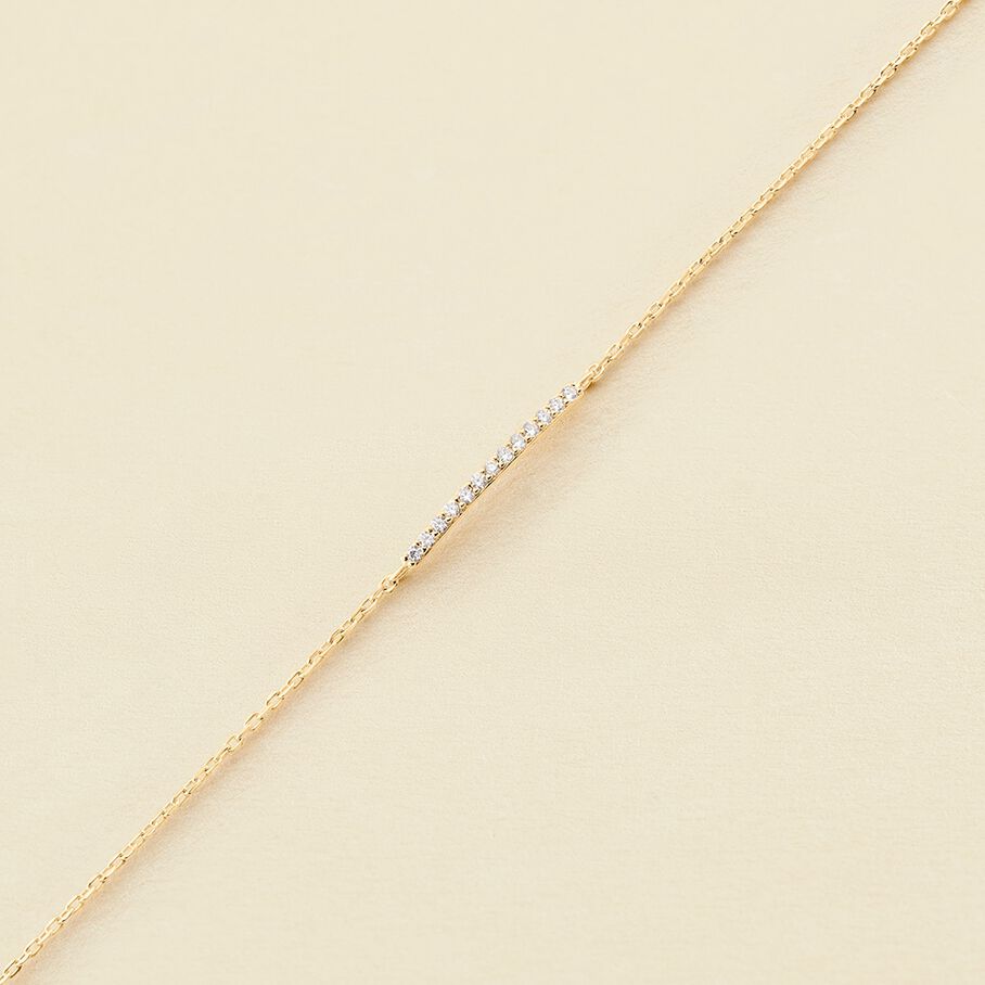 Bracelet souple BARSHINE - Cristal / Doré - Bracelets  | Agatha