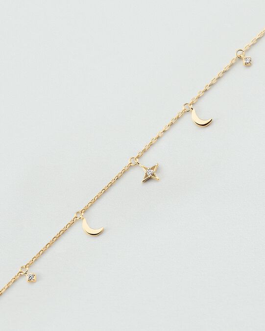 Bracelet souple GALAXY - Cristal / Doré - Bracelets fantaisie  | Agatha Bracelet souple GALAXY - Cristal / Doré - Bracelets fantaisie  | Agatha