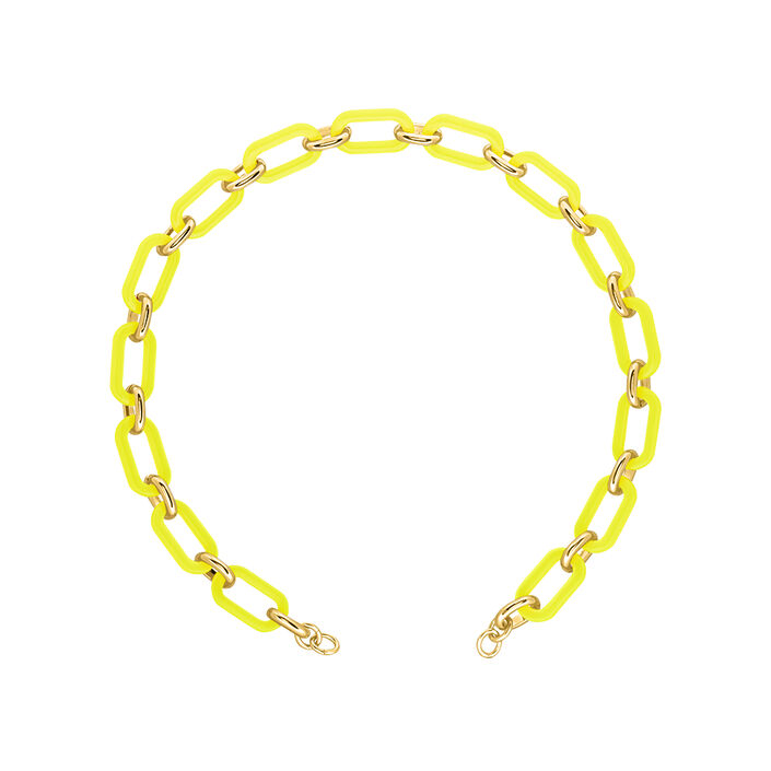 Chaine BE FUNKY - Jaune fluo - Bijoux  | Agatha