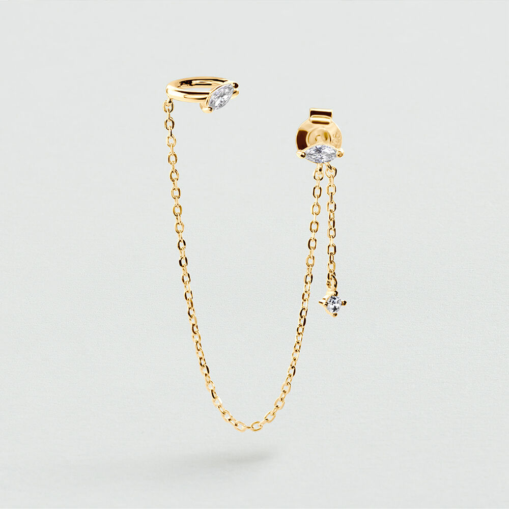 Puce &agrave; l'unit&eacute; MIX & MATCH - Cristal / Dor&eacute; - Boucles d'oreilles puces  | Agatha