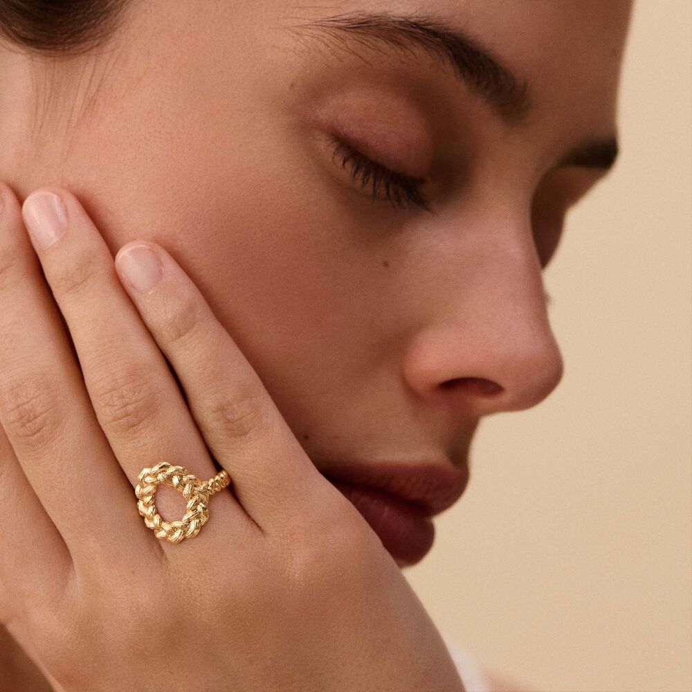 Bague fine TRESSE - Dor&eacute; - Bagues fantaisie  | Agatha