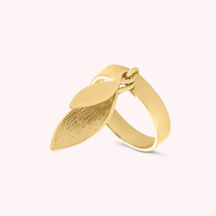 Bague large VEGETAL - Doré - Bagues  | Agatha