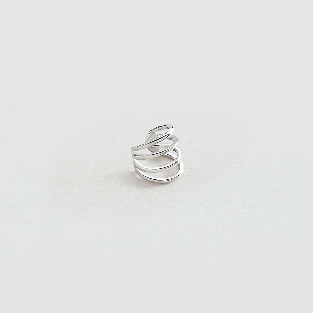 Piercing ear cuff AROS - Argenté - Bijoux sans pierre  | Agatha