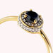 Bague fine IMPERIAL - Noir / Doré - Bagues  | Agatha