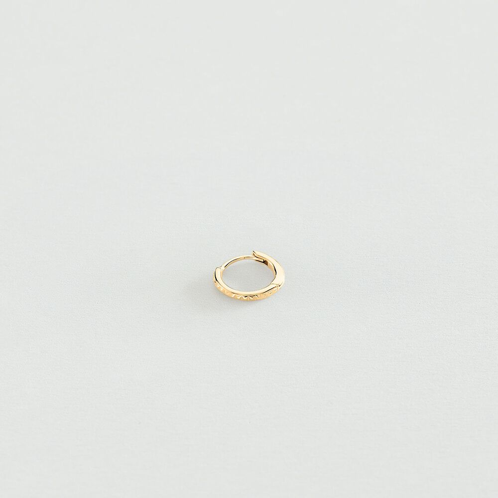 Piercing créole DENTADO - Doré - Bijoux sans pierre  | Agatha