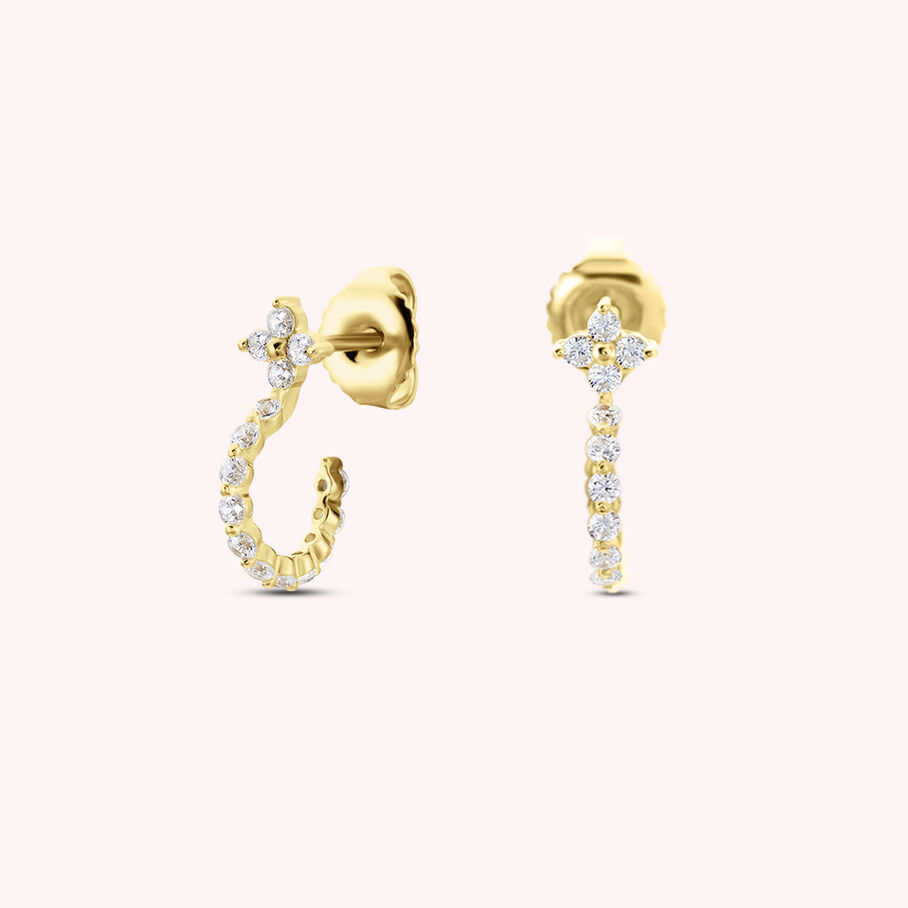 Créoles BELOVED - Cristal / Doré - Boucles d'oreilles  | Agatha
