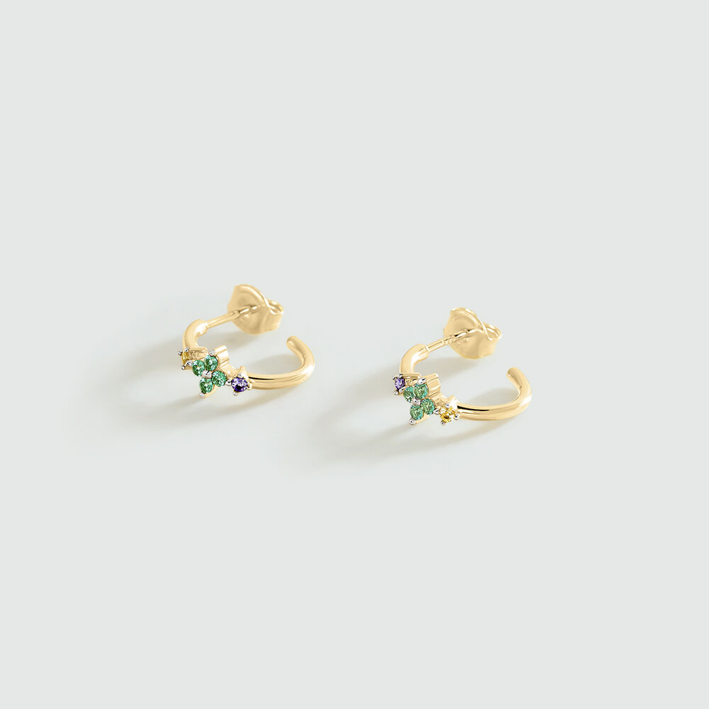 Créoles BELOVED - Multicolore / Doré - Boucles d'oreilles fantaisies  | Agatha