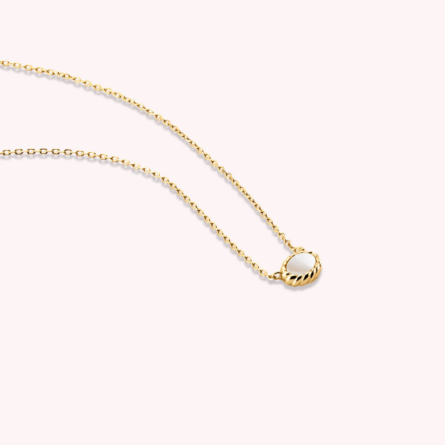 Collier ras du cou ATMA - Nacre /rose - Colliers  | Agatha