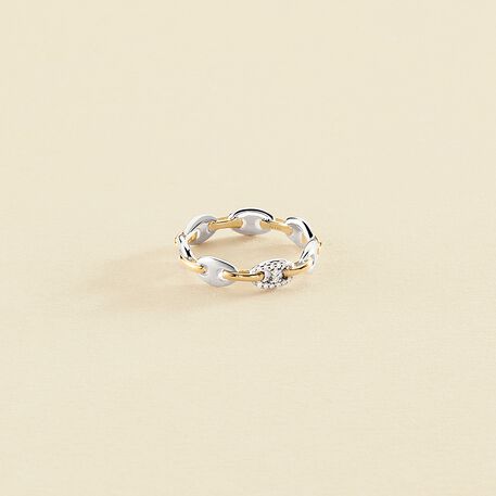 Bague fine ETREINTE - Argenté / Doré - Bagues  | Agatha