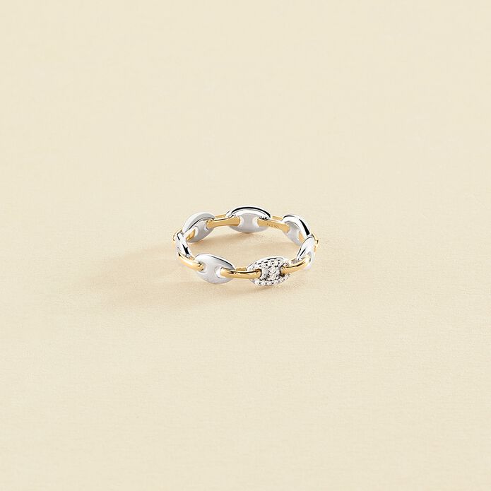 Bague fine ETREINTE - Argenté / Doré - Bagues  | Agatha