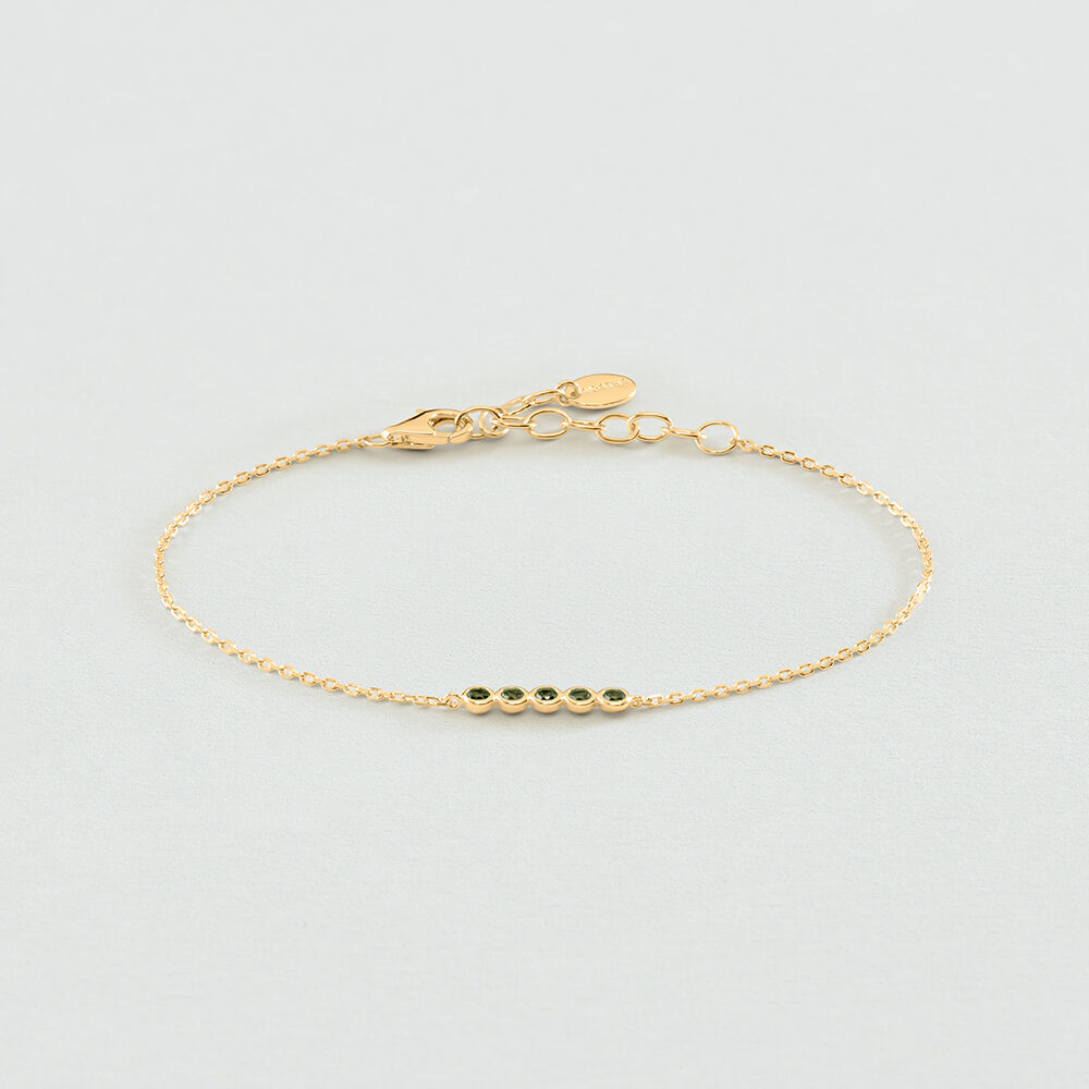 Bracelet souple OD&Eacute;ON - Vert / Dor&eacute; - Bracelets souples  | Agatha