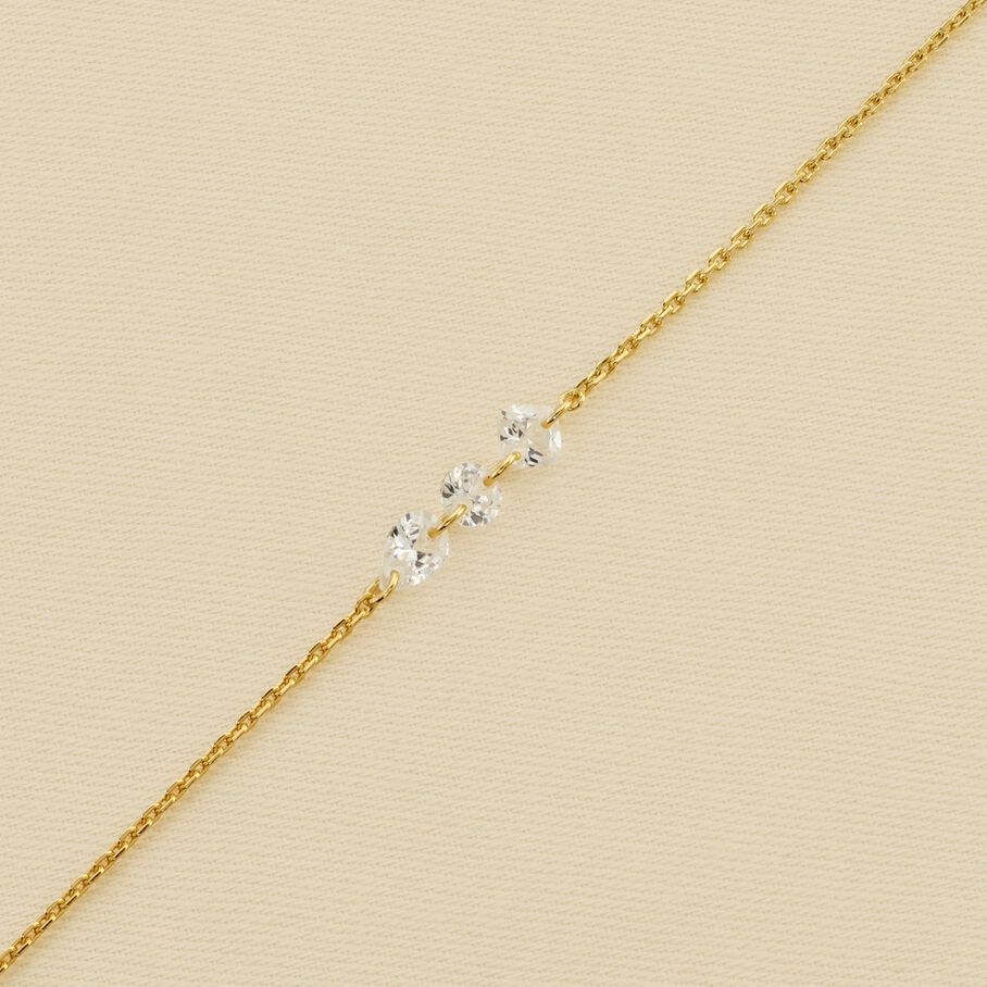 Bracelet souple PETILLE - Cristal / Doré - Bracelets  | Agatha
