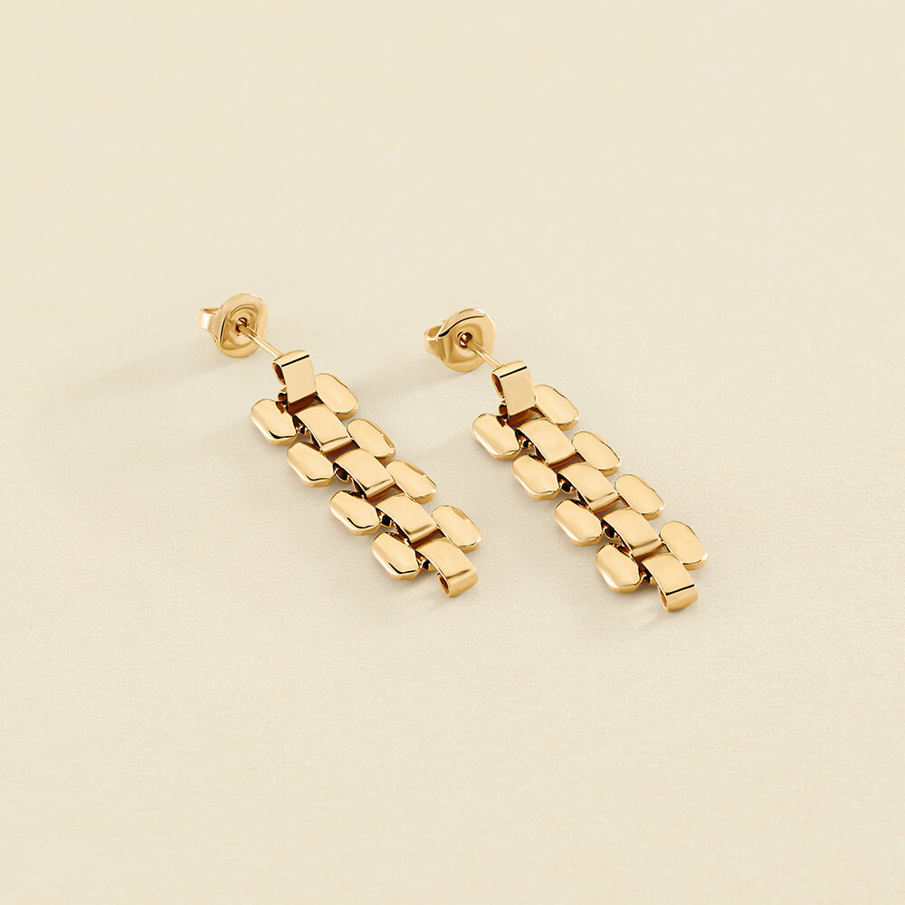 Boucles d'oreilles pendantes MINUIT - Doré - Boucles d'oreilles pendantes  | Agatha