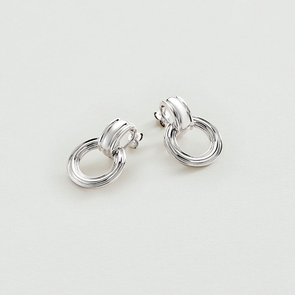 Boucles d'oreilles pendantes 1960 - Argenté - Boucles d'oreilles fantaisies  | Agatha