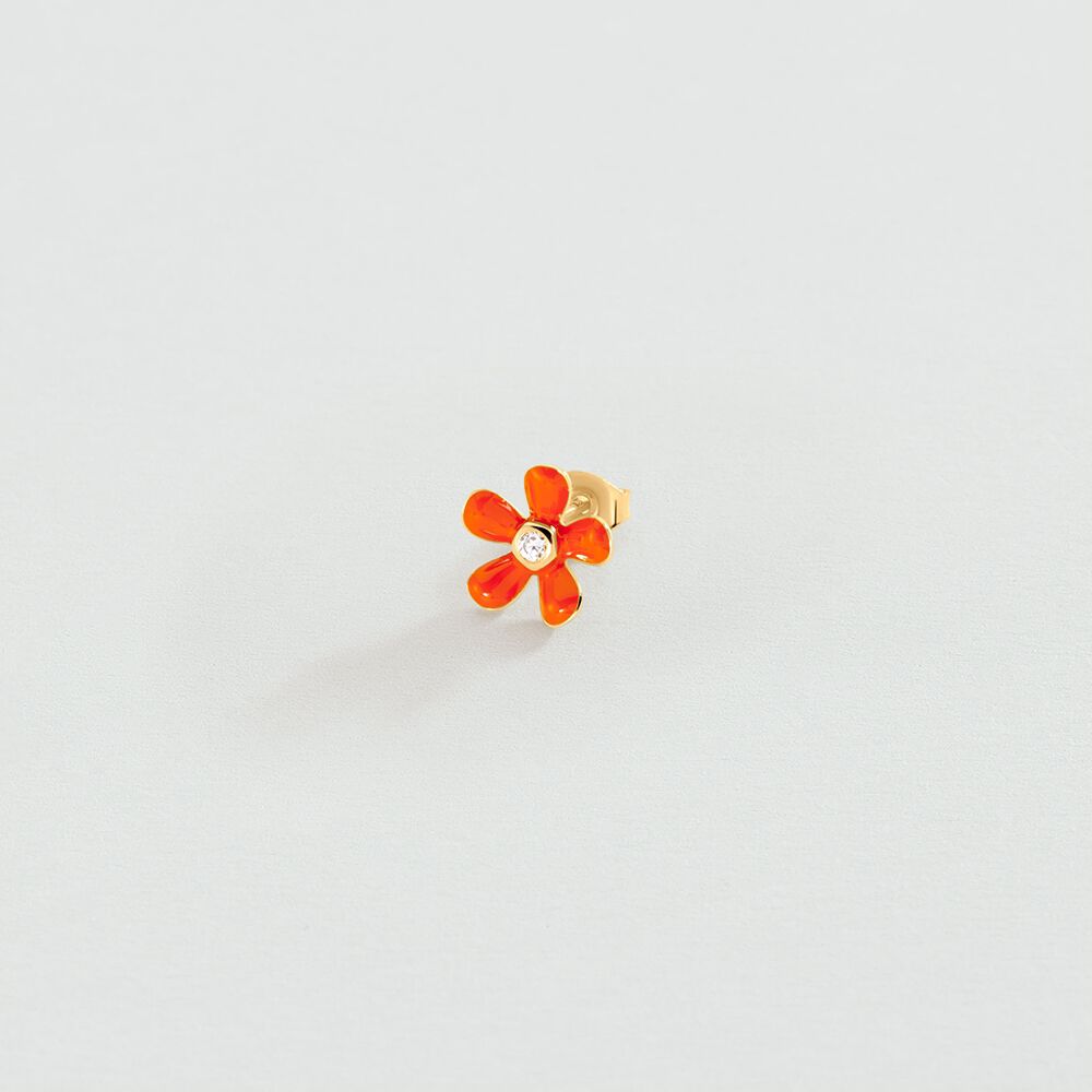 Piercing puce SUZON - Orange / Doré - Piercings  | Agatha