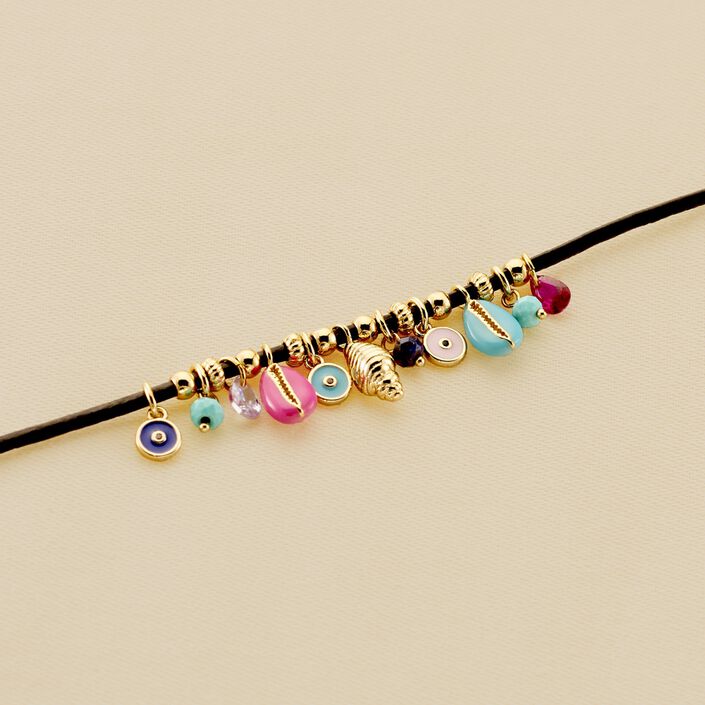 Bracelet souple CYCLADES - Multicolore / Doré - Bracelets  | Agatha