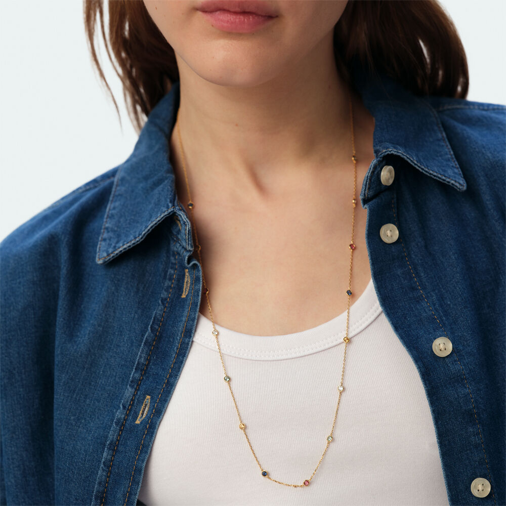 Sautoir BRILLANT - Multicolore / Dor&eacute; - Sautoir  | Agatha