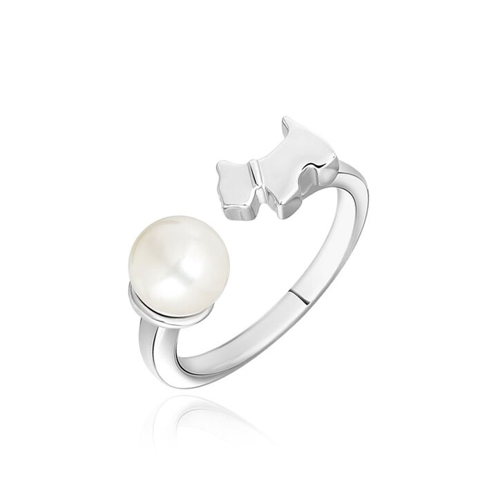 Bague fine BIANCA - Perle / Argenté - Bagues  | Agatha