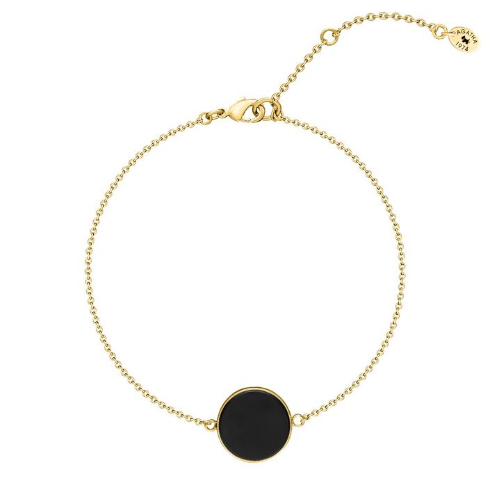 Bracelet souple MOPA - Noir / Doré - Bracelets  | Agatha